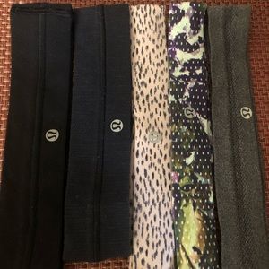 5 Lululemon head bands.. great condition!
